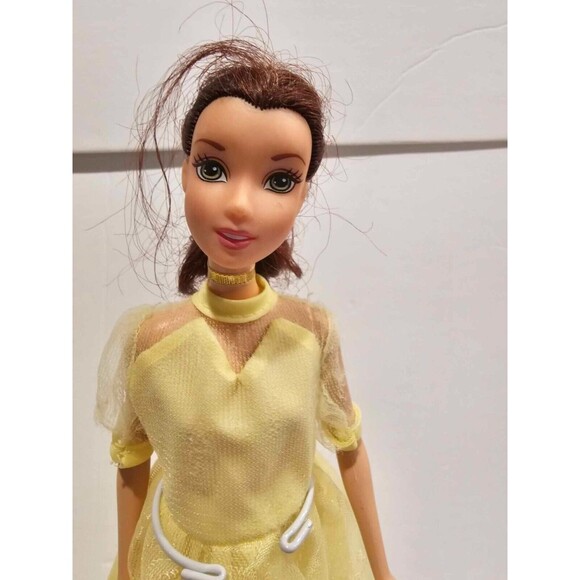Lot of 2 Vintage Disney Belle Beauty & the Beast Barbie Doll Yellow Dress FLAWS - Picture 12 of 16
